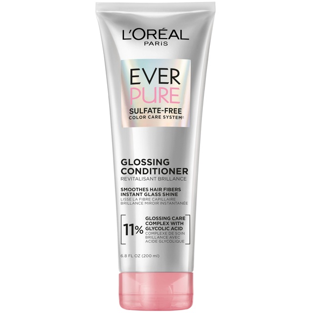 L'Oreal Paris EverPure Glossing Conditioner - Boost Shine & Smooth for Dull, Color-Treated Hair with Glycolic Acid 6.8 fl.oz