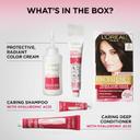 L'Oreal Paris Excellence Crème Triple Care Color, 4 Dark Brown, 1 Kit - Permanent Hair Dye with Hyaluronic Acid 5