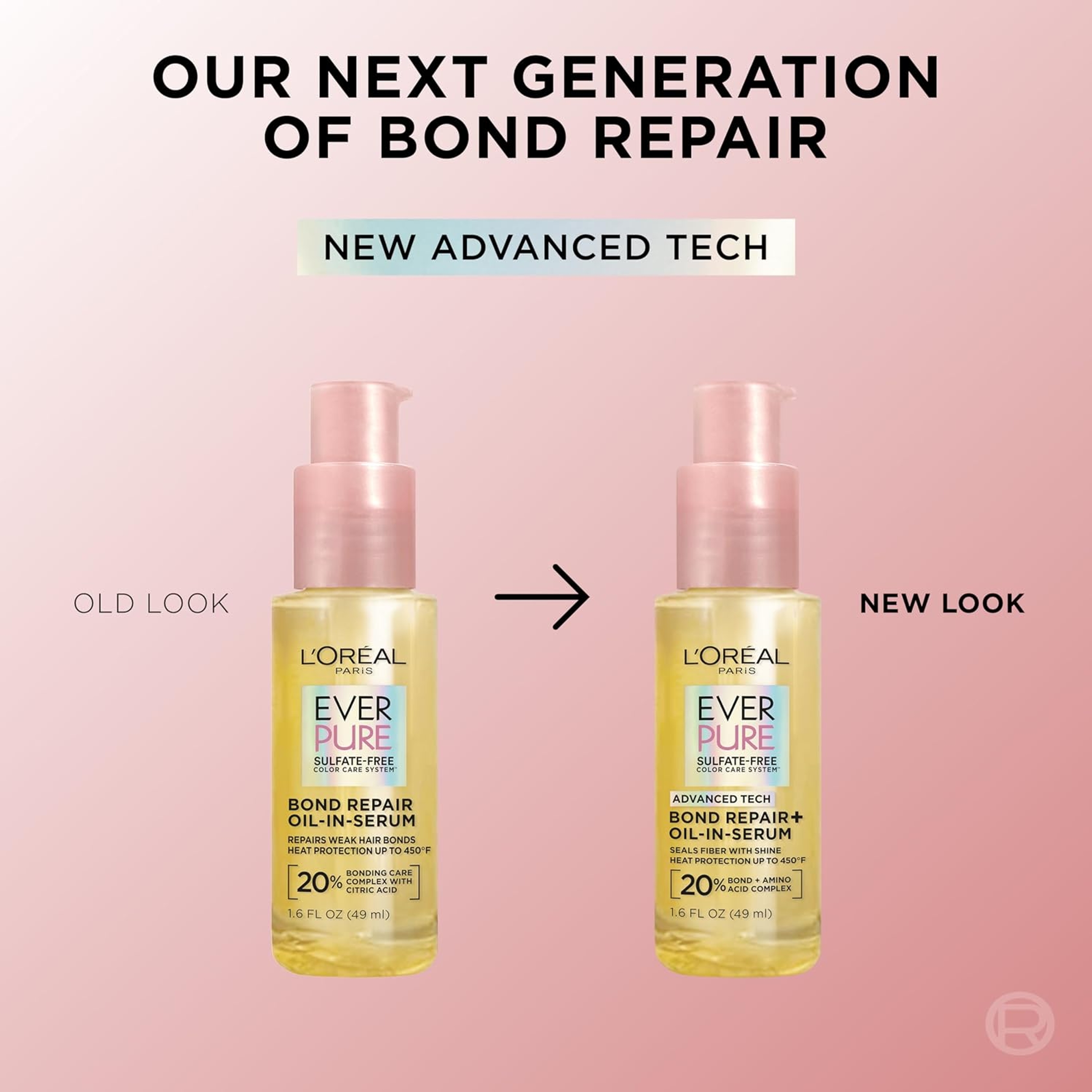 L'Oreal Paris EverPure Bond Repair+ Oil-in-Serum - Heat Protectant & Repair Serum for Dry, Damaged Hair 1.6 fl.oz 3