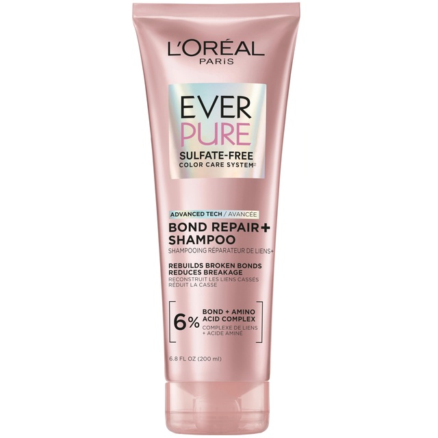 L'Oreal Paris EverPure Bond Repair+ Shampoo 6.8 fl.oz - Strengthens & Repairs Damaged, Color-Treated Hair