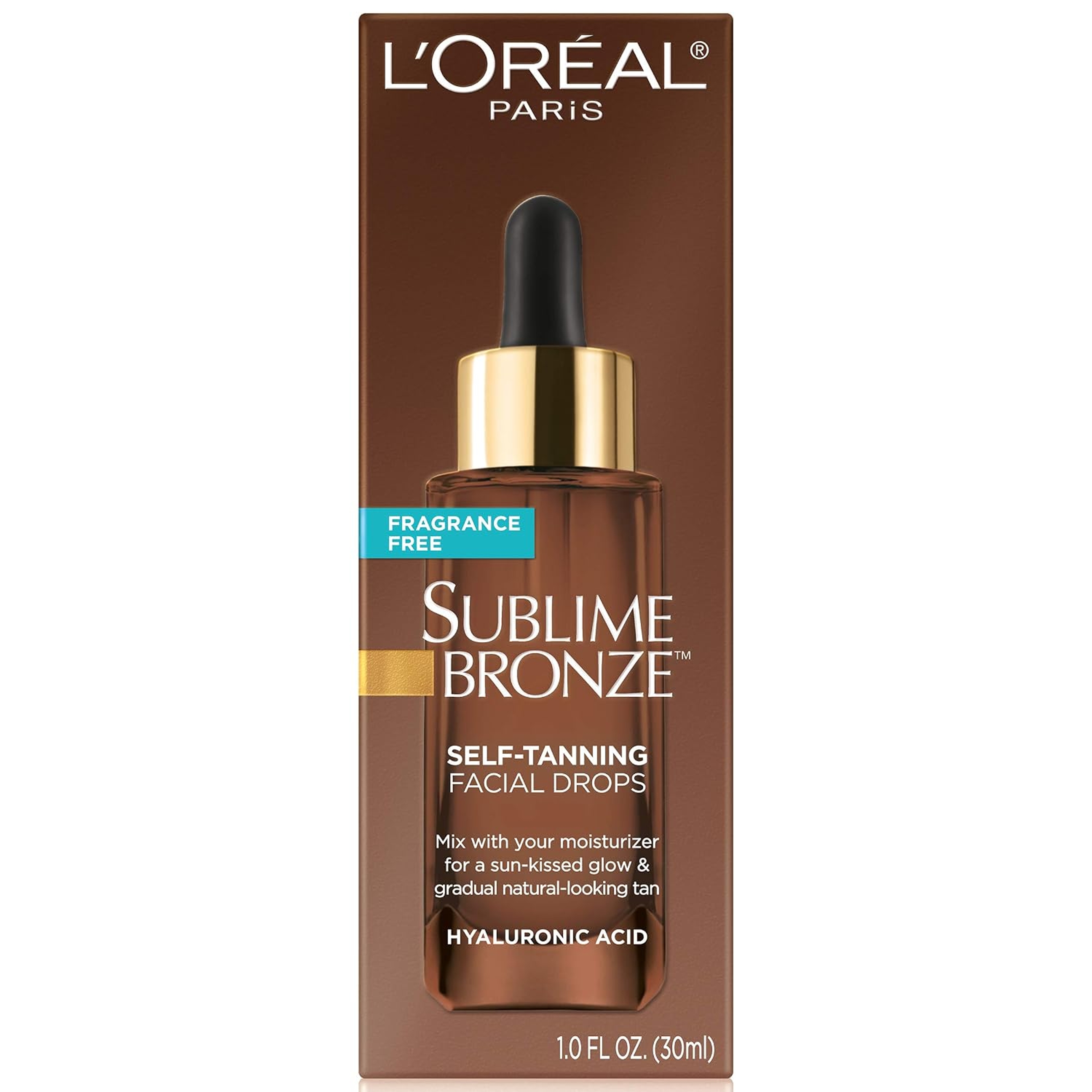 L'Oreal Paris Sublime Bronze Self-Tanning Facial Drops - Fragrance-Free Facial Serum with Hyaluronic Acid 1 fl.oz 8