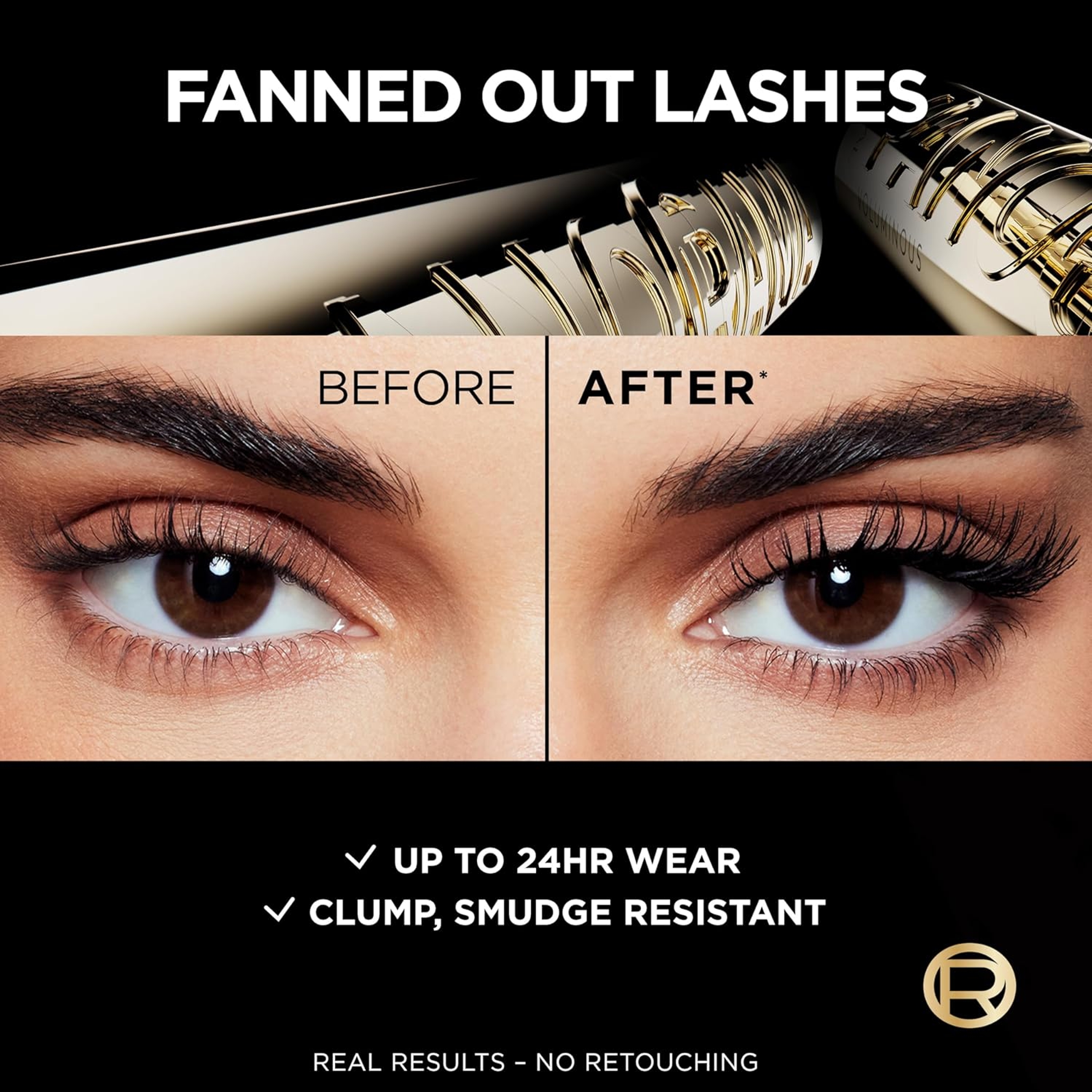 L'Oreal Paris Voluminous Panorama Mascara, Black Brown, 0.33 fl.oz - Volumizing & Lengthening Washable Mascara 3