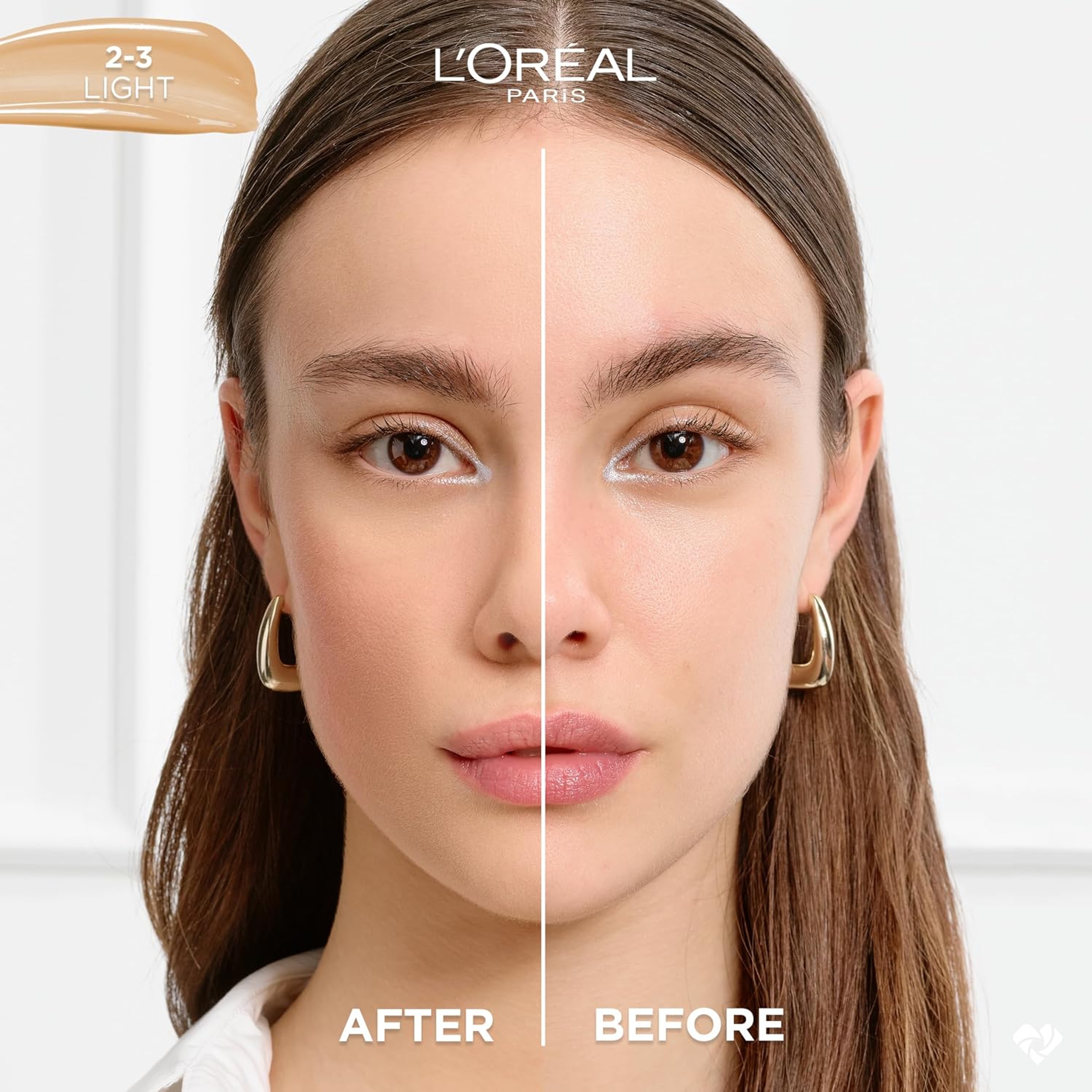 L'Oreal Paris True Match Nude Hyaluronic Tinted Serum Foundation - Lightweight Coverage for Dry Skin - Light 2-3 1 fl.oz 2