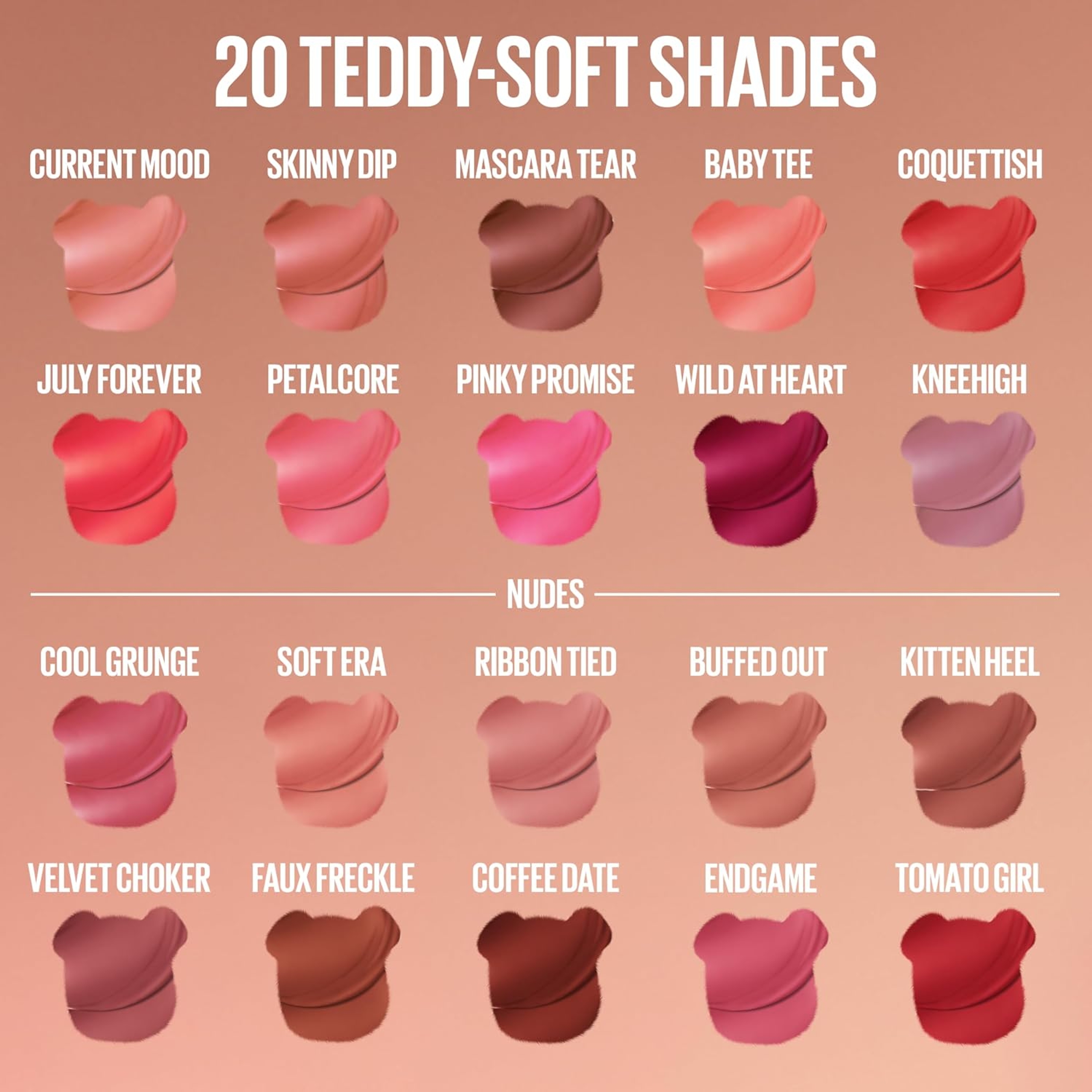 Maybelline Super Stay Teddy Tint, Kneehigh, 0.17 fl.oz - Long-Lasting Matte Lip Tint for Up to 12HR Wear 5