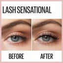 Maybelline Lash Sensational Waterproof Mascara, Very Black, 0.3 fl.oz - Lengthening & Volumizing Full Fan Effect 2