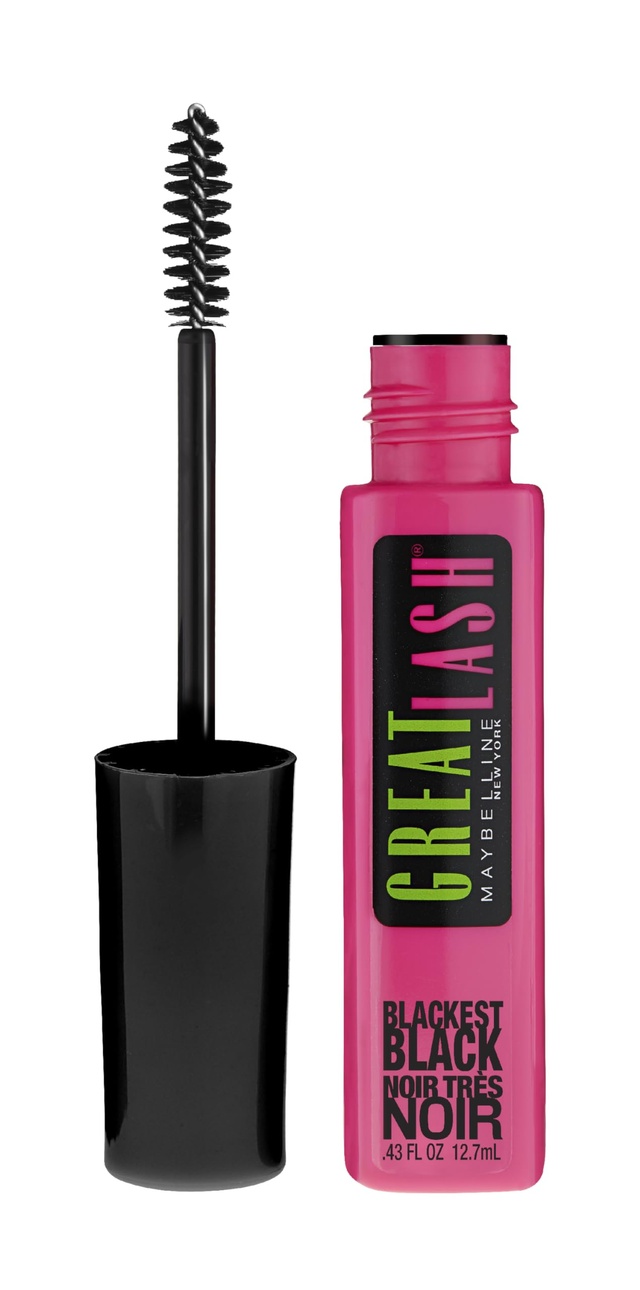 Maybelline Great Lash Washable Mascara - Volumizing Natural-Looking Mascara - Blackest Black 0.43 fl.oz