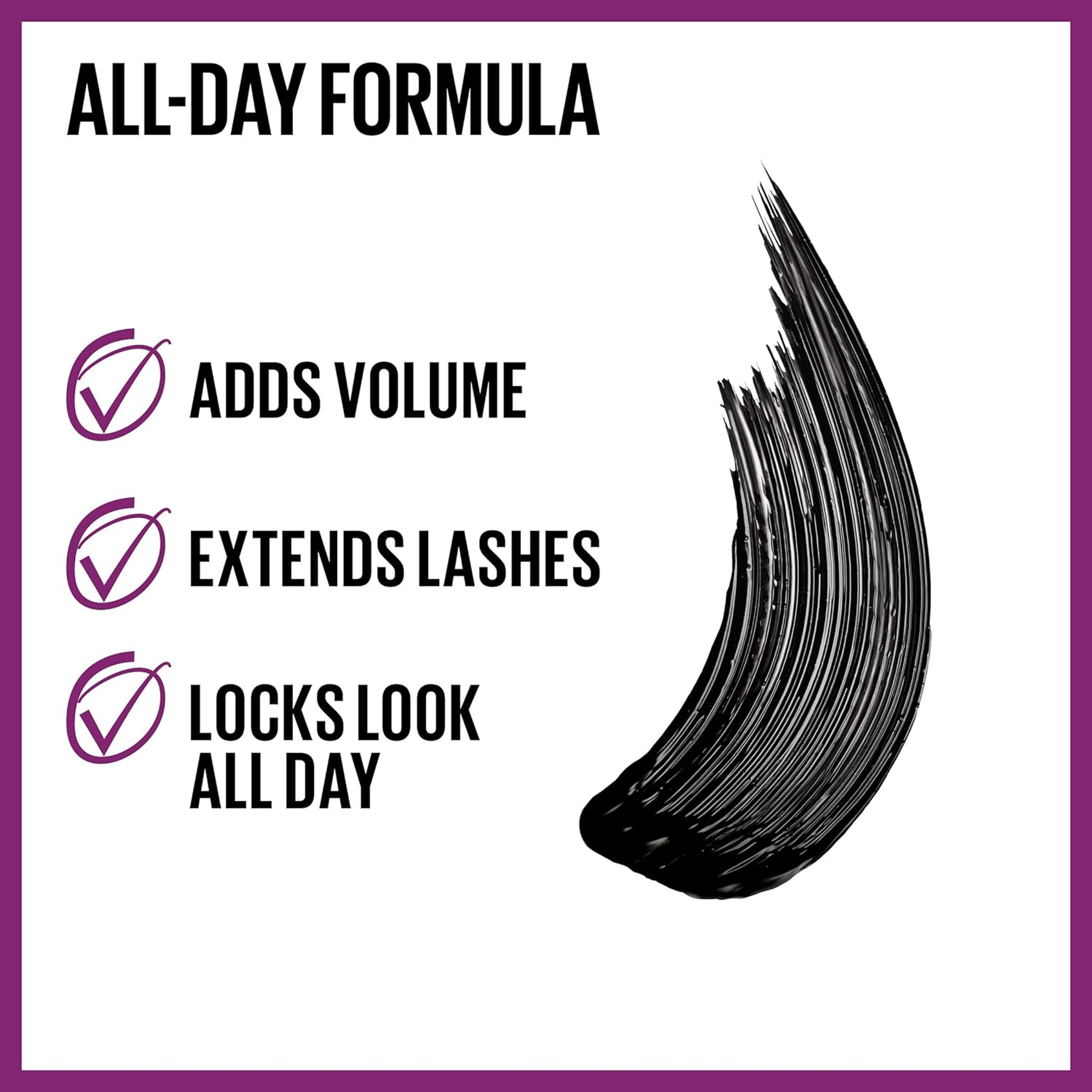 Maybelline The Falsies Lash Lift Washable Mascara, Ultra Black, 1 Count - Dramatic Volume, Long & Lifted Lashes 3