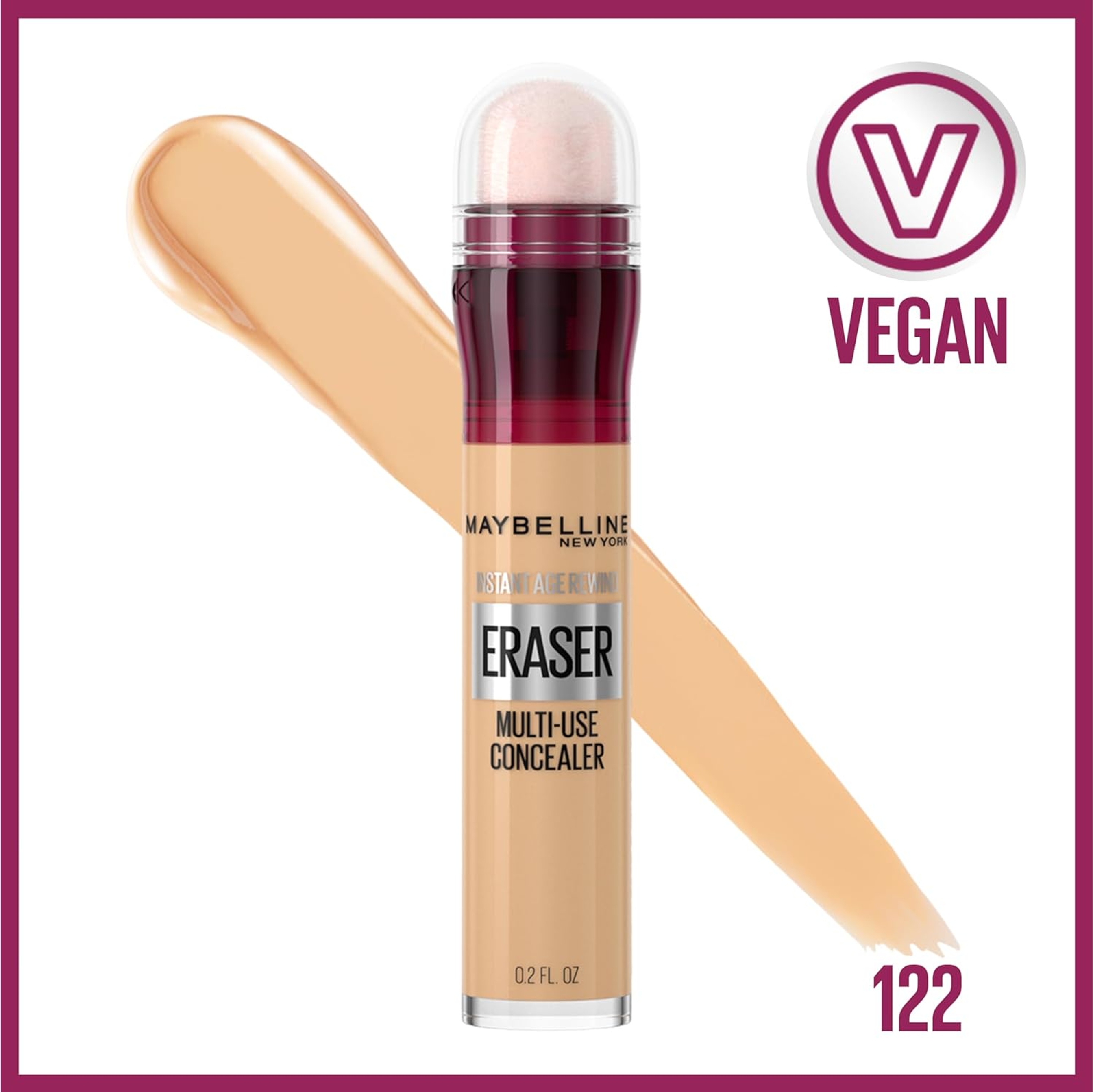 Maybelline Instant Age Rewind Eraser Multi-Use Concealer, 122 Sand, 0.2 fl.oz 2