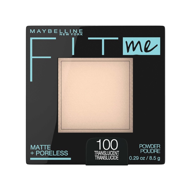 Maybelline Fit Me Matte + Poreless Powder Foundation, 100 Translucent, 0.29 oz - Pressed Powder & Setting Powder