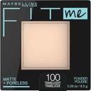 Maybelline Fit Me Matte + Poreless Powder Foundation - Pressed Powder & Setting Powder - 100 Translucent 0.29 oz 1