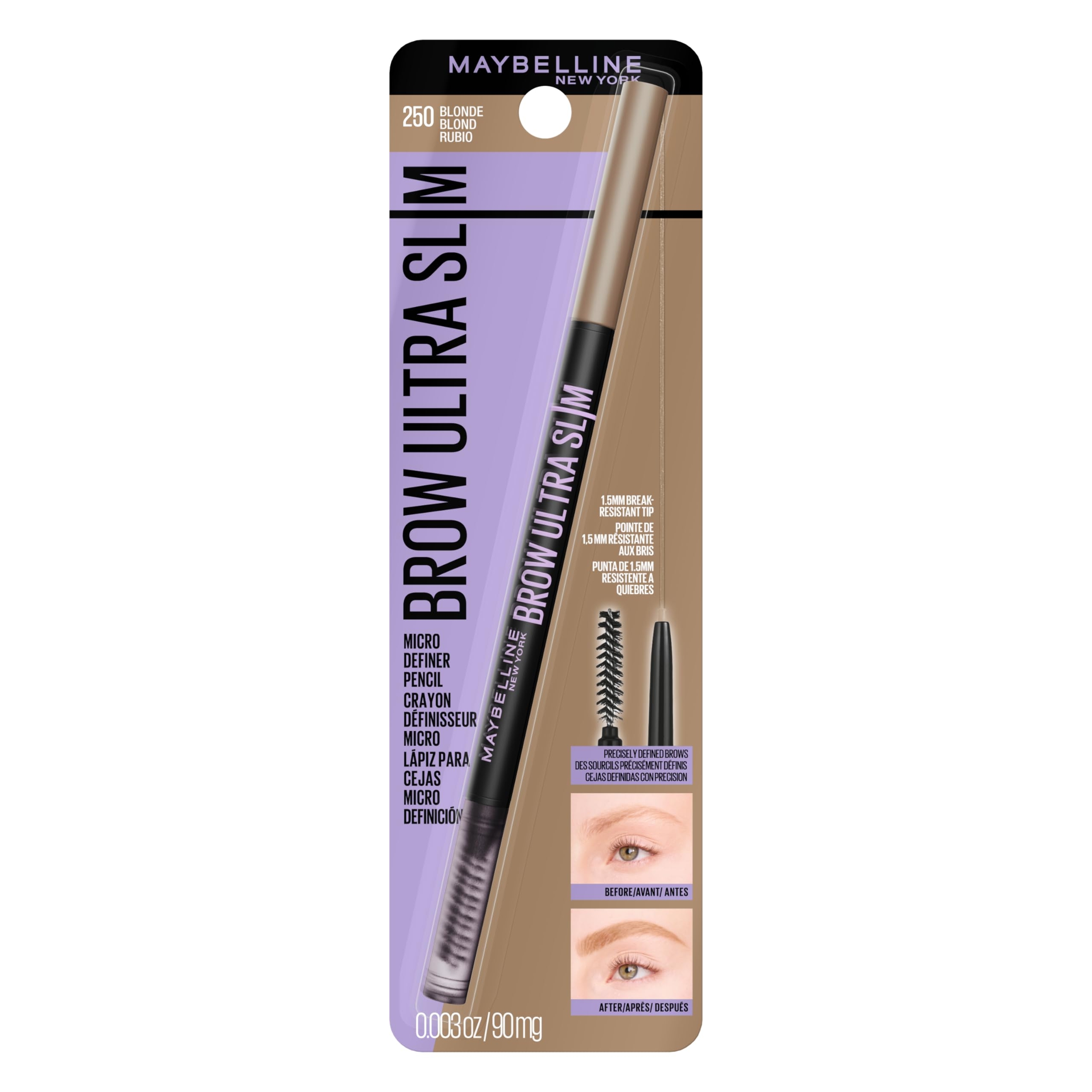 Maybelline Brow Ultra Slim Micro-Definer Pencil - Brow Pencil for Defined Eyebrows - Blonde 1
