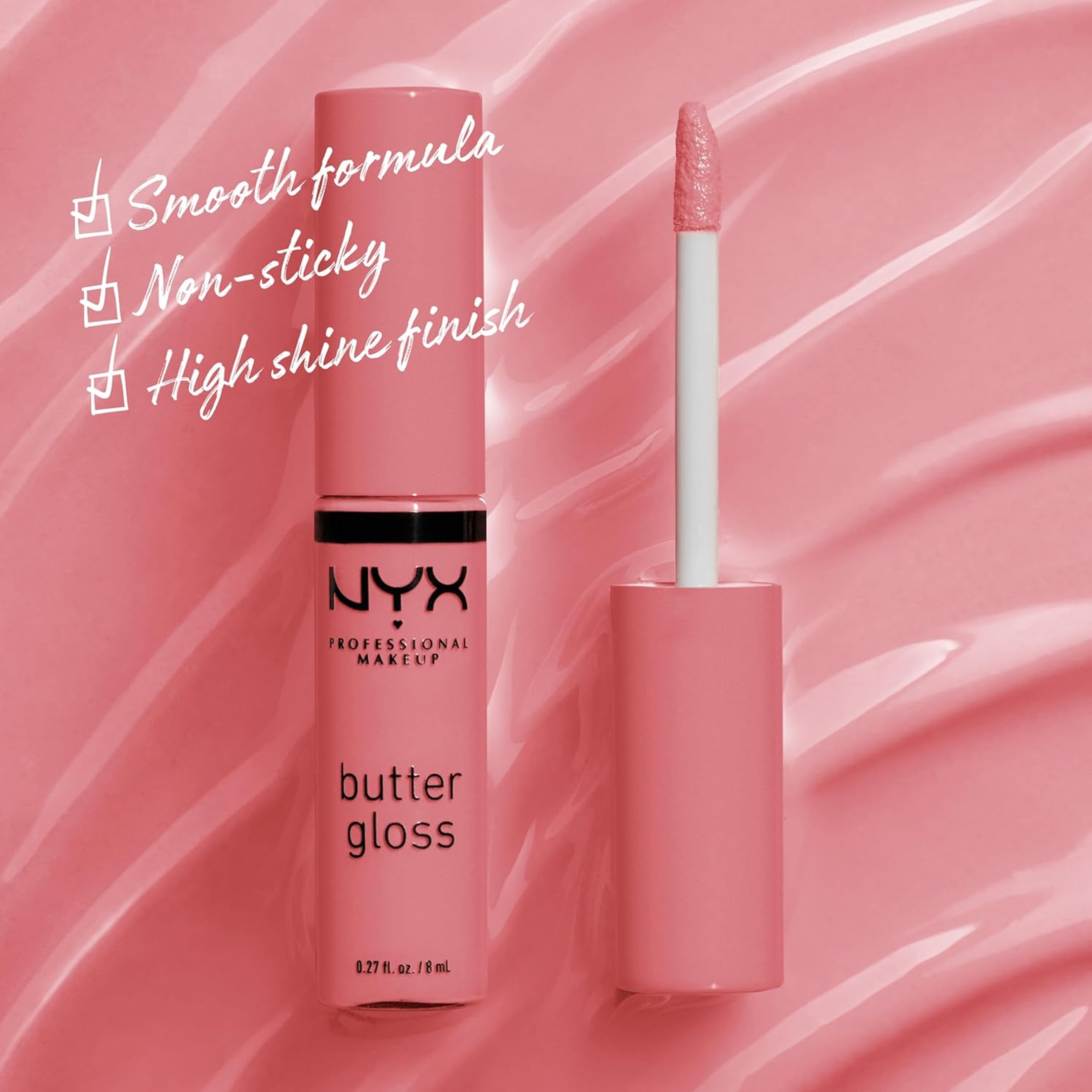 NYX Professional Makeup Butter Gloss Lip Gloss, Tiramisu, 0.27 fl.oz - Non-Sticky & Shiny Vegan Lip Makeup 2