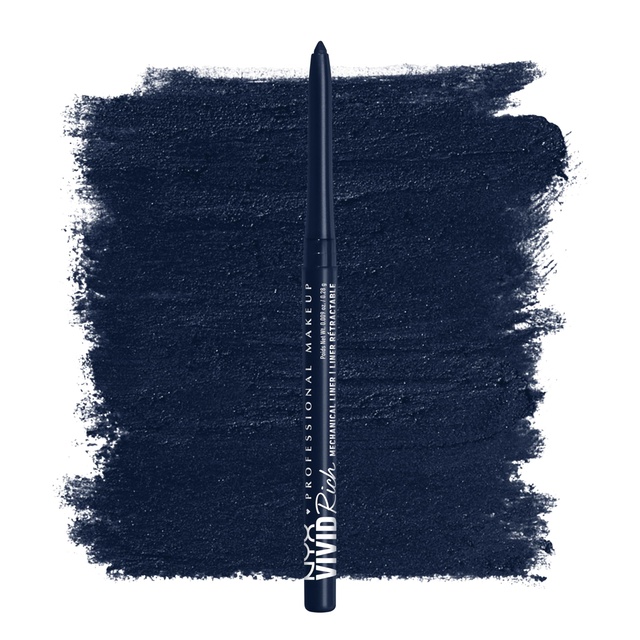 NYX Professional Makeup Vivid Rich Mechanical Eye Pencil, 14 Sapphire Bling, 1 Count - Creamy Retractable Eyeliner