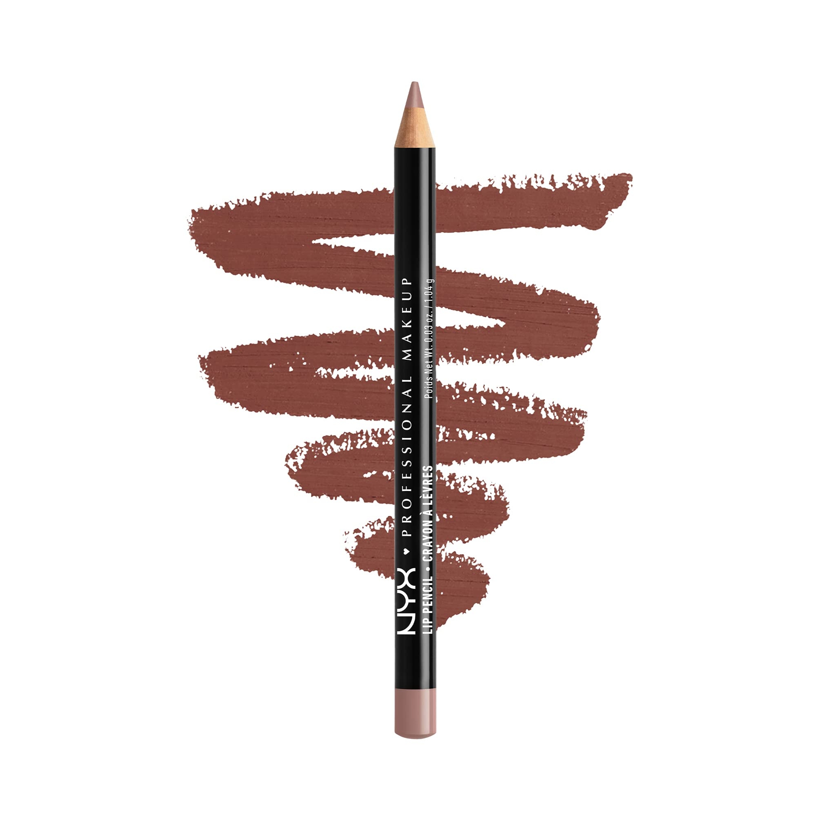 NYX Professional Makeup Slim Lip Pencil, Mahogany, 0.03 oz - Long-Lasting Creamy Lip Liner 1