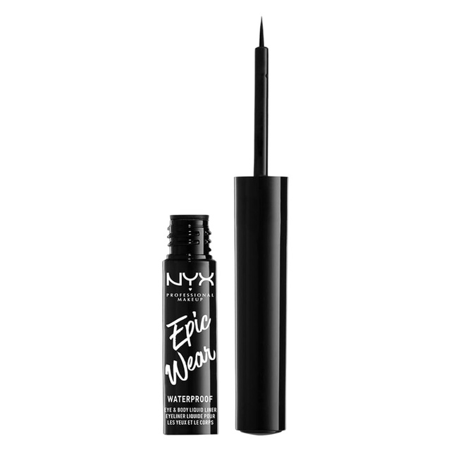 NYX Professional Makeup Epic Wear Liquid Liner, Black, 0.12 fl.oz - Long-Lasting Waterproof Eyeliner