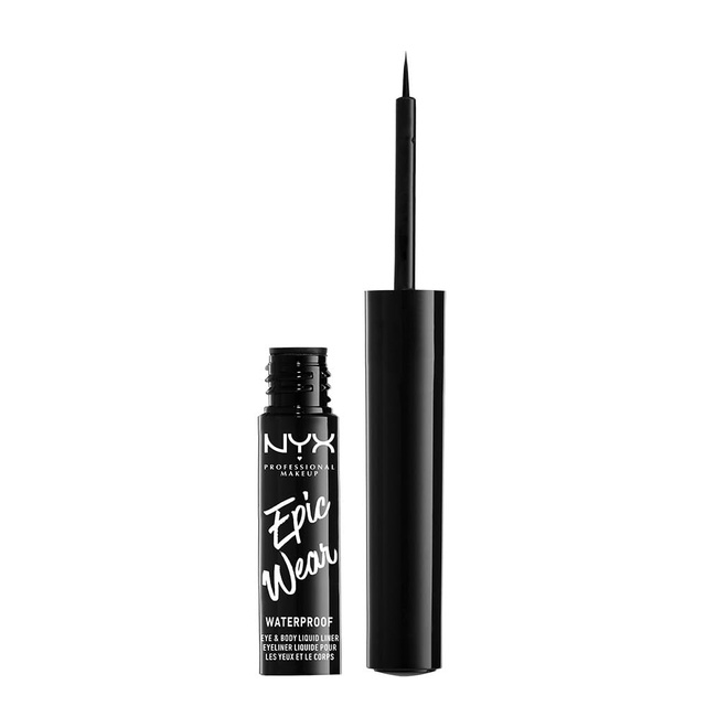 NYX Professional Makeup Epic Wear Liquid Liner, Black, 0.12 fl.oz - Long-Lasting Waterproof Eyeliner