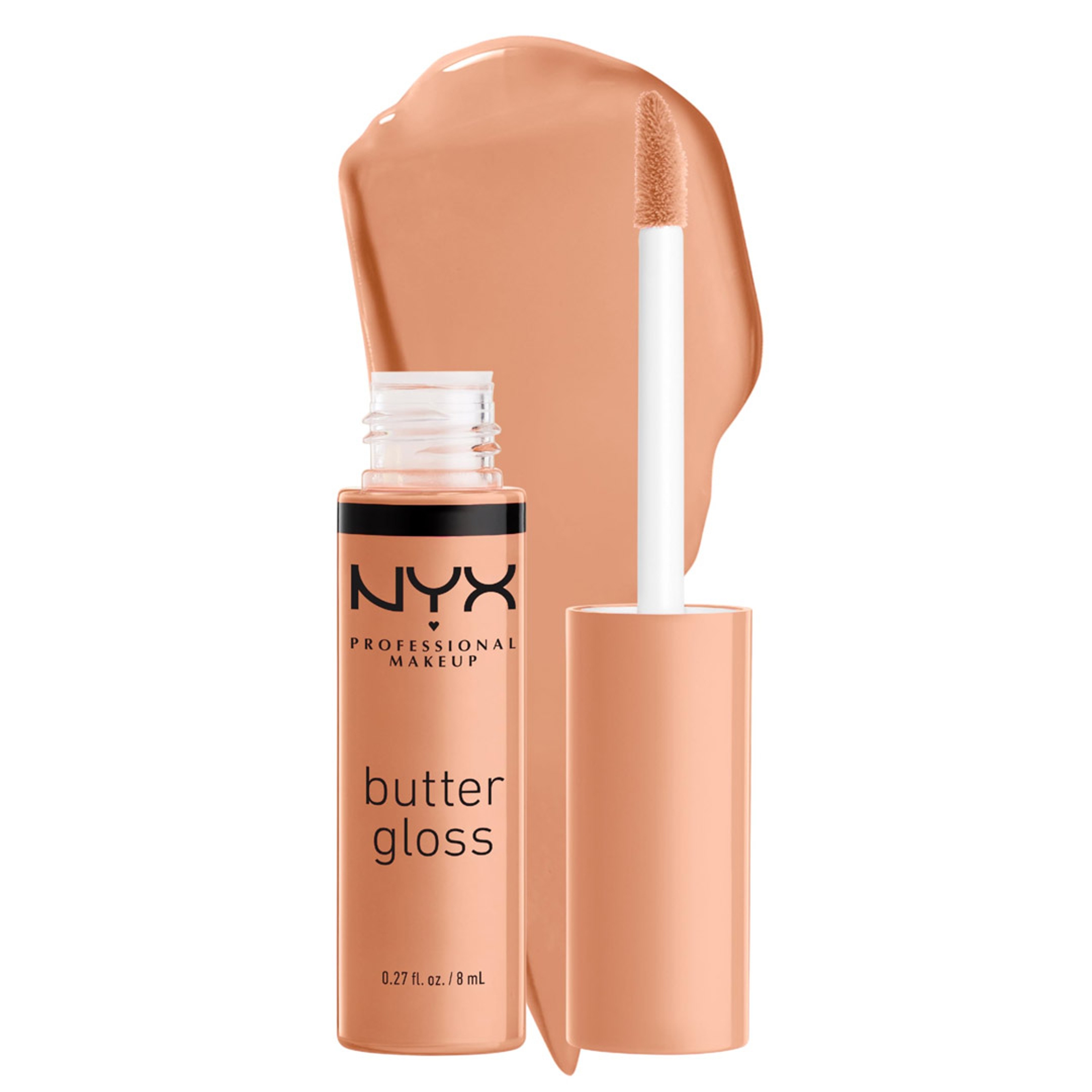 NYX Professional Makeup Butter Gloss Lip Gloss, Fortune Cookie, 0.27 fl.oz - Non-Sticky & Shiny Vegan Lip Makeup 1