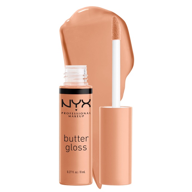 NYX Professional Makeup Butter Gloss Lip Gloss, Fortune Cookie, 0.27 fl.oz - Non-Sticky & Shiny Vegan Lip Makeup