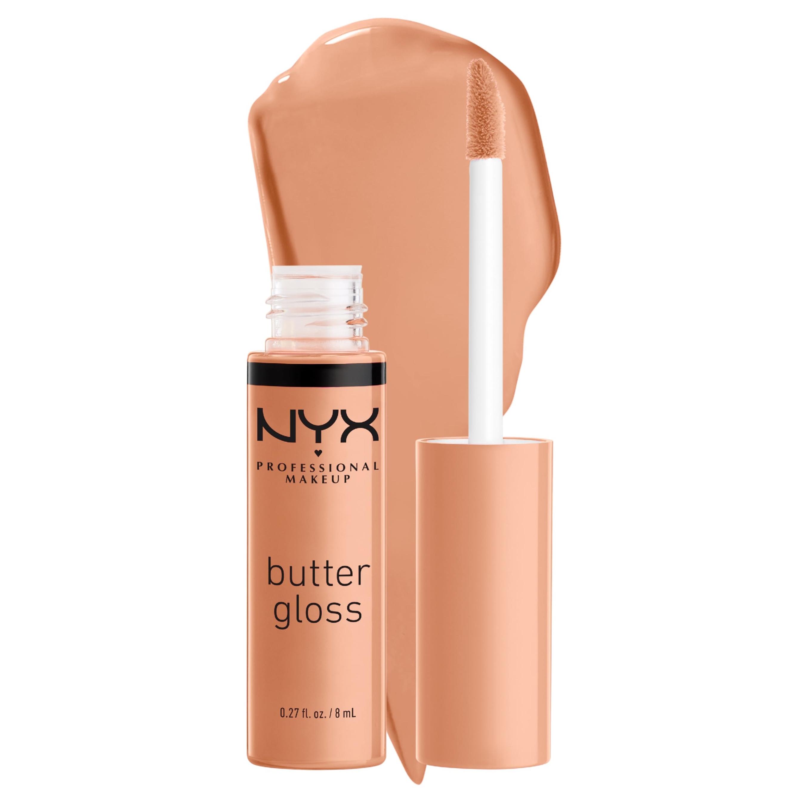 NYX Professional Makeup Butter Gloss Lip Gloss, Fortune Cookie, 0.27 fl.oz - Non-Sticky & Shiny Vegan Lip Makeup 1