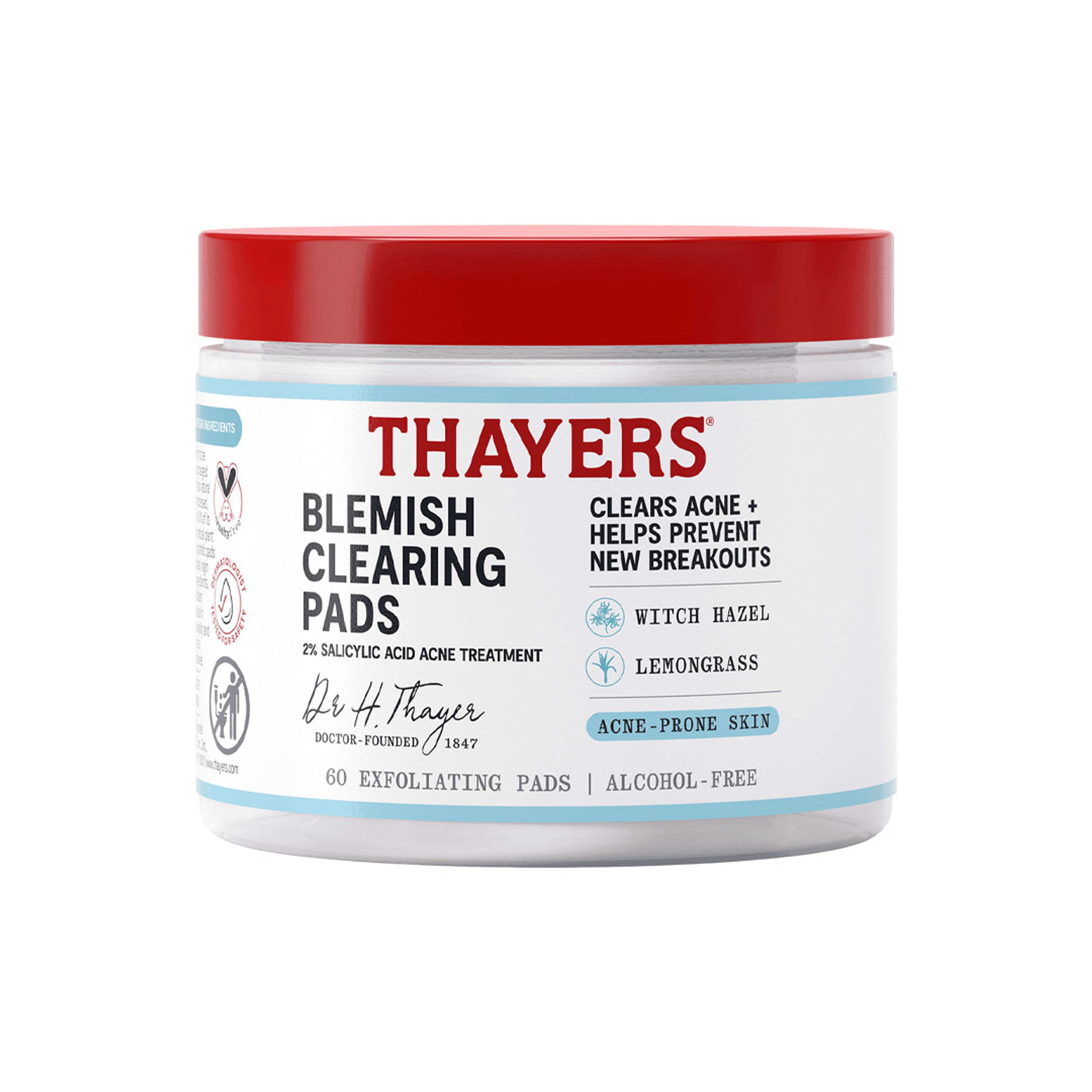 Thayers Blemish Clearing Pads (60 Pads) - Salicylic Acid Acne Treatment for Face 1