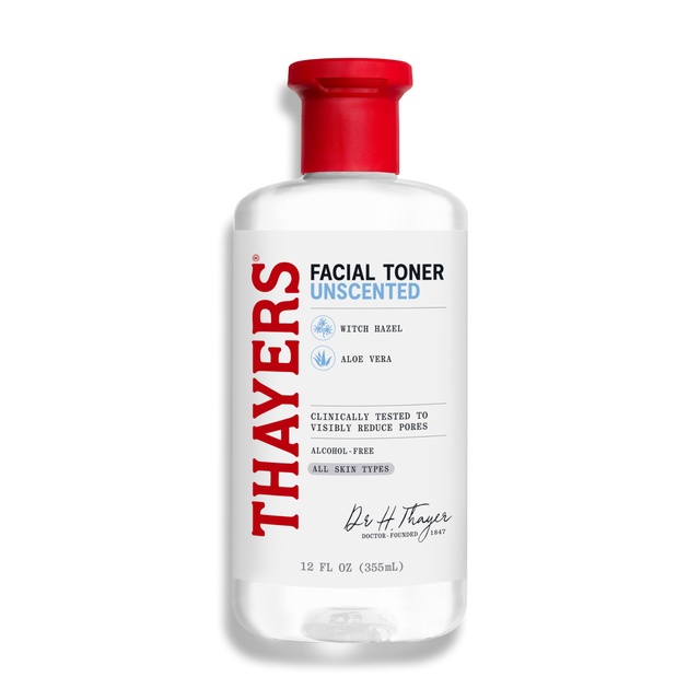 Thayers Unscented Facial Toner 12 fl.oz - Alcohol-Free, Hydrating & Soothing with Witch Hazel & Aloe Vera