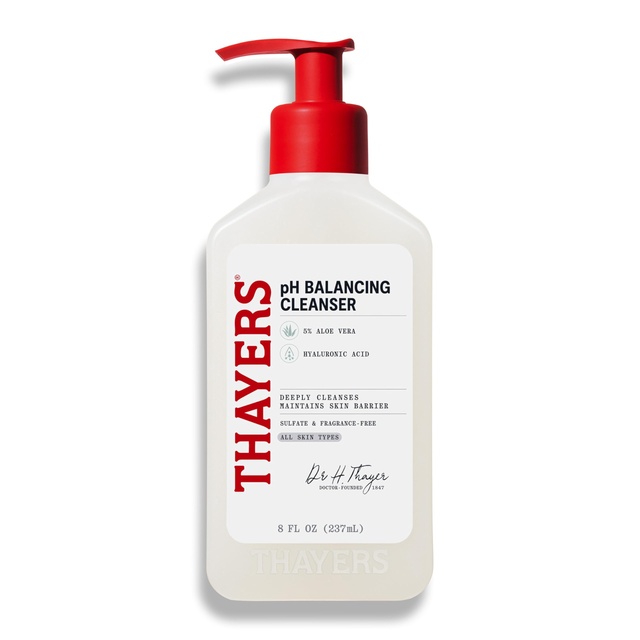 Thayers pH Balancing Daily Cleanser 8 fl.oz - Gentle Hydrating Face Wash with Aloe Vera