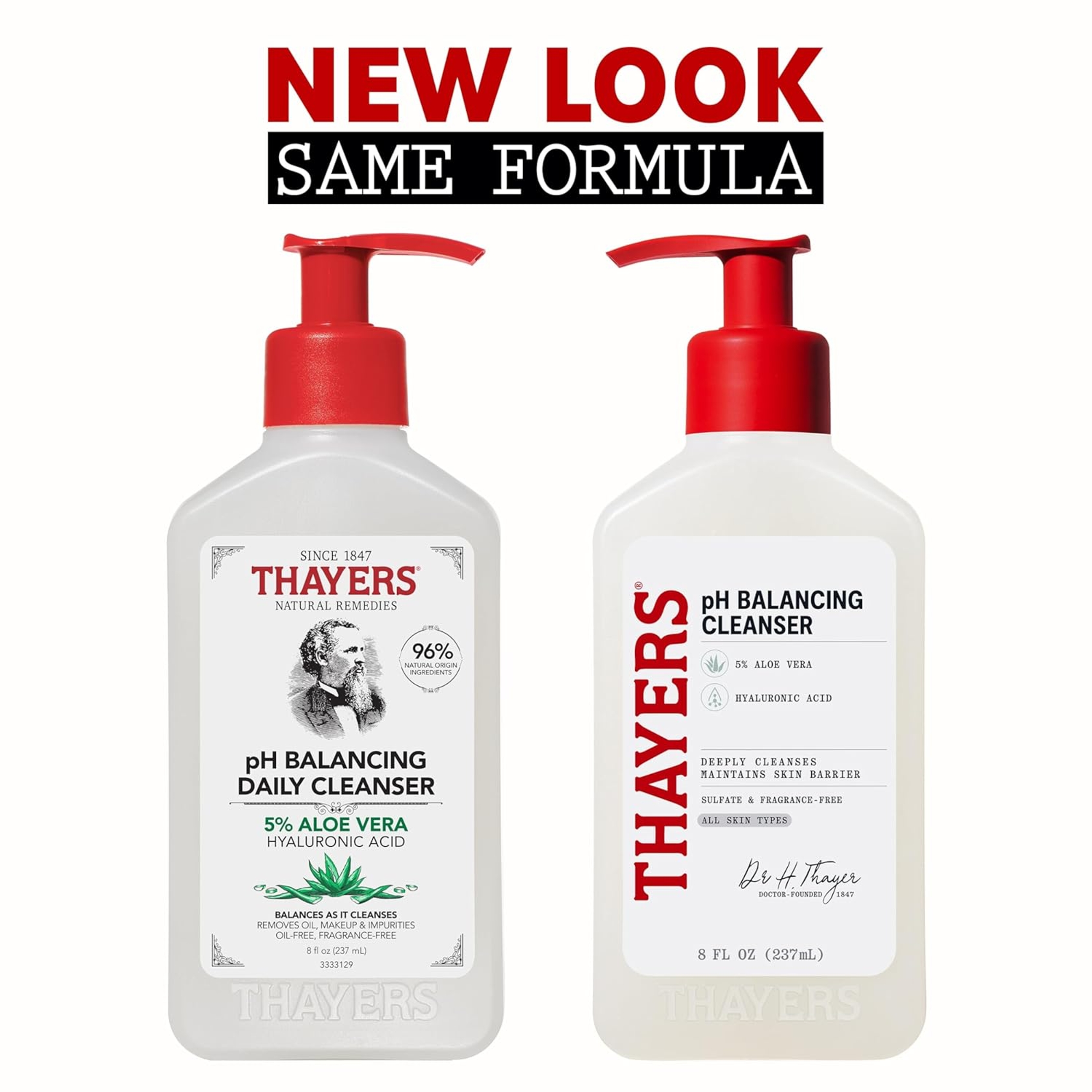 Thayers pH Balancing Daily Cleanser 8 fl.oz - Gentle Hydrating Face Wash with Aloe Vera 2
