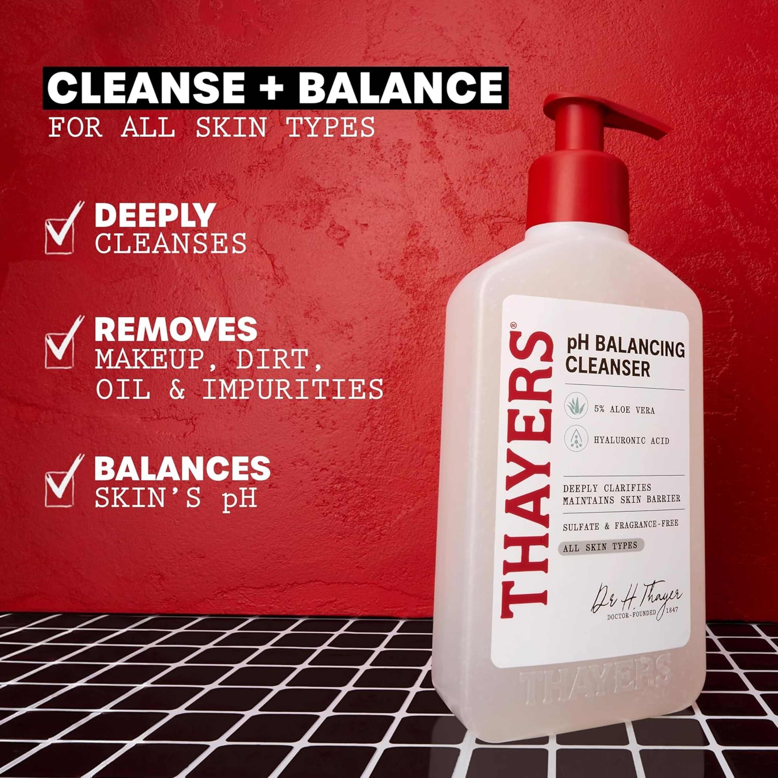 Thayers pH Balancing Daily Cleanser 8 fl.oz - Gentle Hydrating Face Wash with Aloe Vera 3