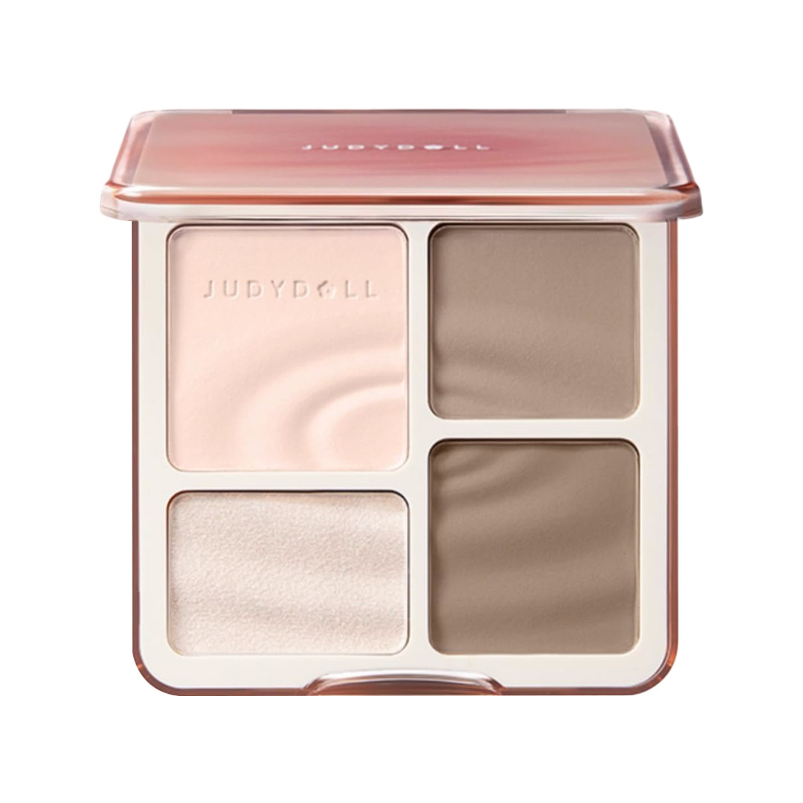 Judydoll Highlighter Contour Palette, 01 Wave Shadow Palette, 1 Count - All-in-One Matte Highlighter Contour Compact 1
