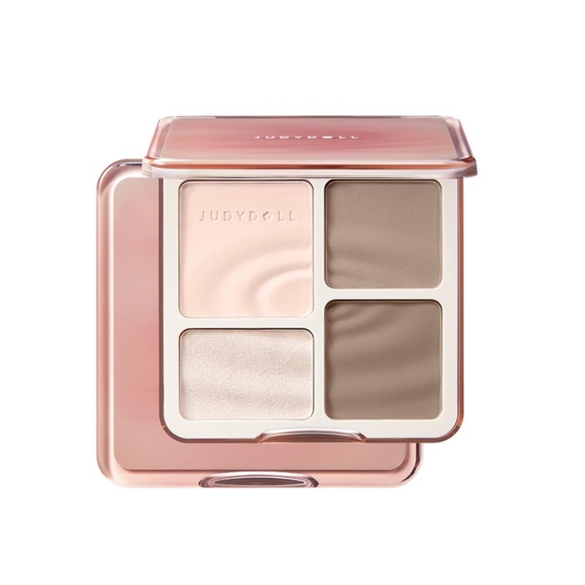 Judydoll Highlighter Contour Palette, 01 Wave Shadow Palette, 1 Count - All-in-One Matte Highlighter Contour Compact