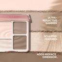 Judydoll Highlighter Contour Palette, 01 Wave Shadow Palette, 1 Count - All-in-One Matte Highlighter Contour Compact 4