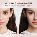Judydoll Highlighter Contour Palette, 01 Wave Shadow Palette, 1 Count - All-in-One Matte Highlighter Contour Compact 5