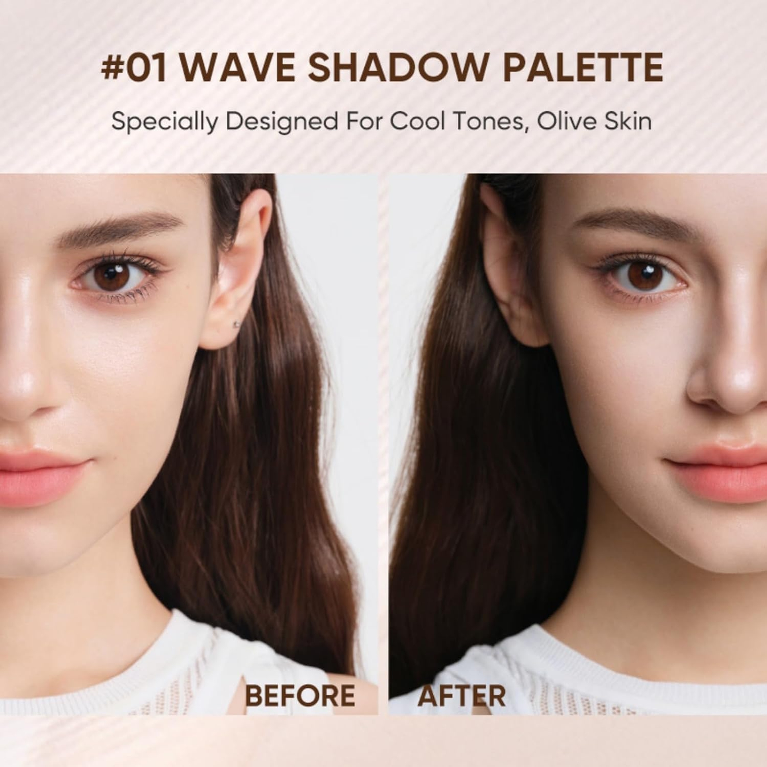 Judydoll Highlighter Contour Palette, 01 Wave Shadow Palette, 1 Count - All-in-One Matte Highlighter Contour Compact 5