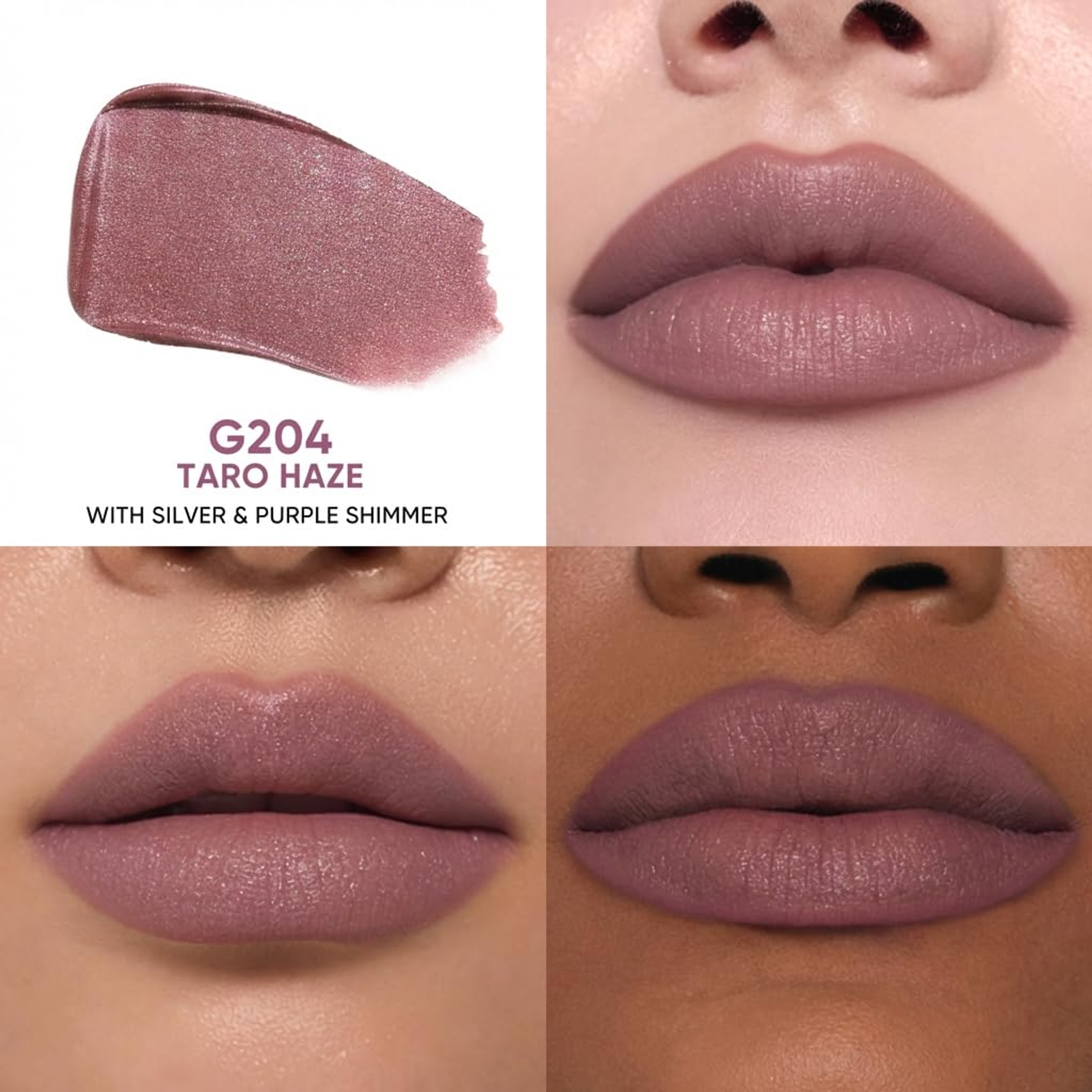 Judydoll Cushion Matte Lock Lip Cream, G204 Taro Haze, 1 Count - Hydrating Matte Lipstick for a Lip-Blurring Effect 2