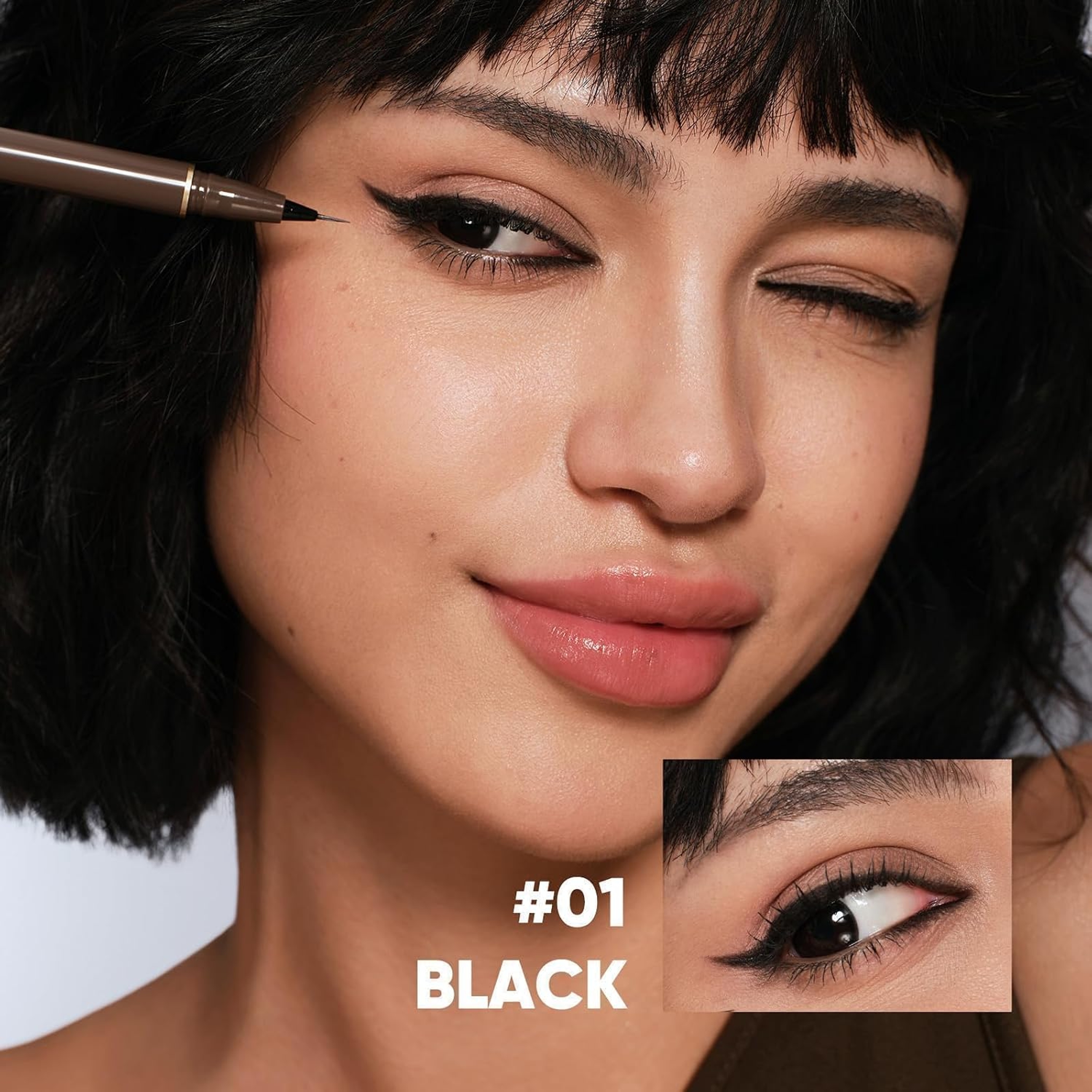 Judydoll Ultra-Fine Liquid Eyeliner, 01 Black, 1 Count - Precision Tip for Winged Liner, Quick-Drying, Waterproof 3