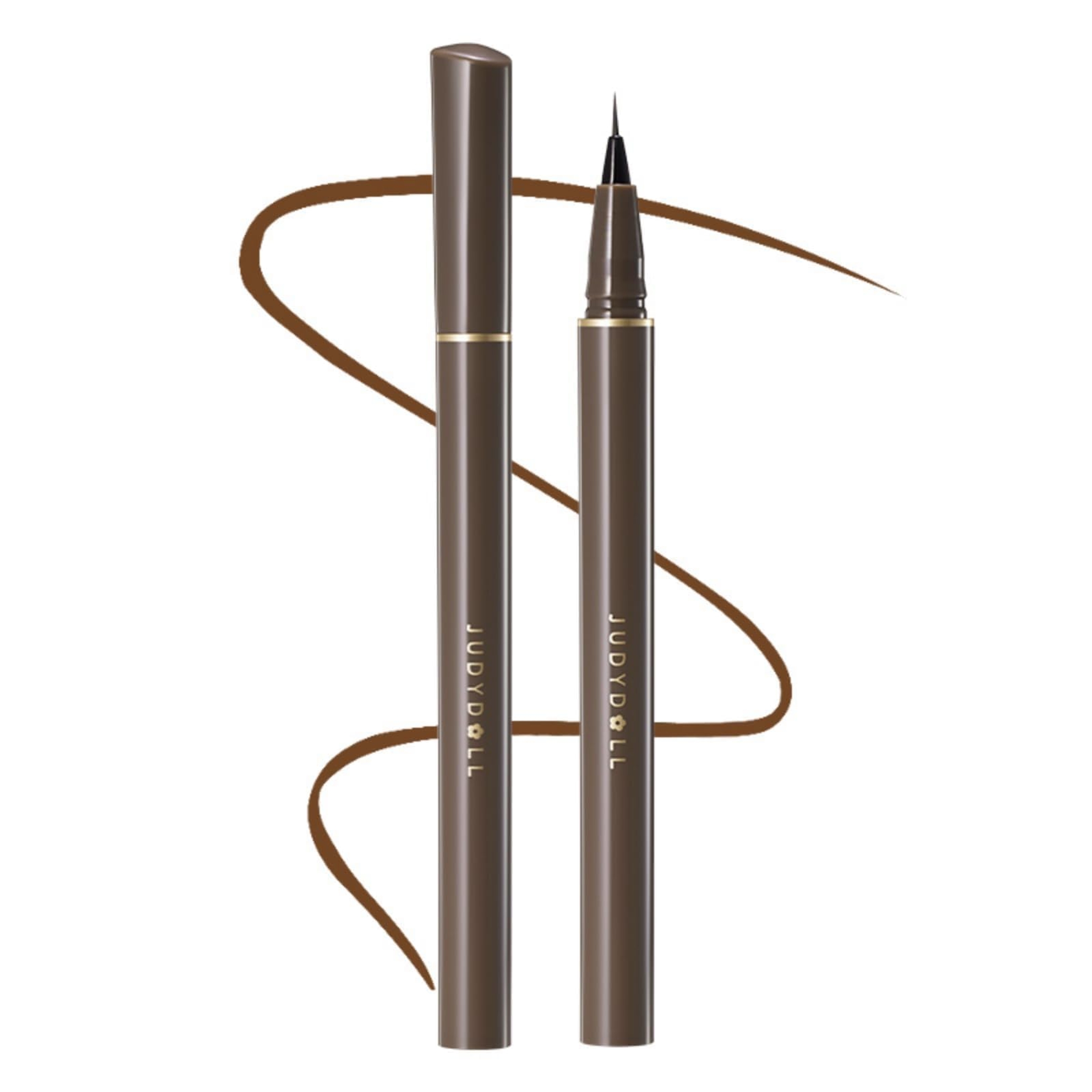 Judydoll Ultra-Fine Liquid Eyeliner, 02 Brown, 1 Count - Precision Tip for Winged Liner, Quick-Drying, Waterproof 1