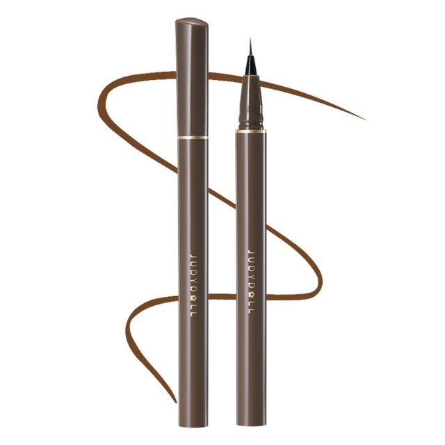 Judydoll Ultra-Fine Liquid Eyeliner, 02 Brown, 1 Count - Precision Tip for Winged Liner, Quick-Drying, Waterproof