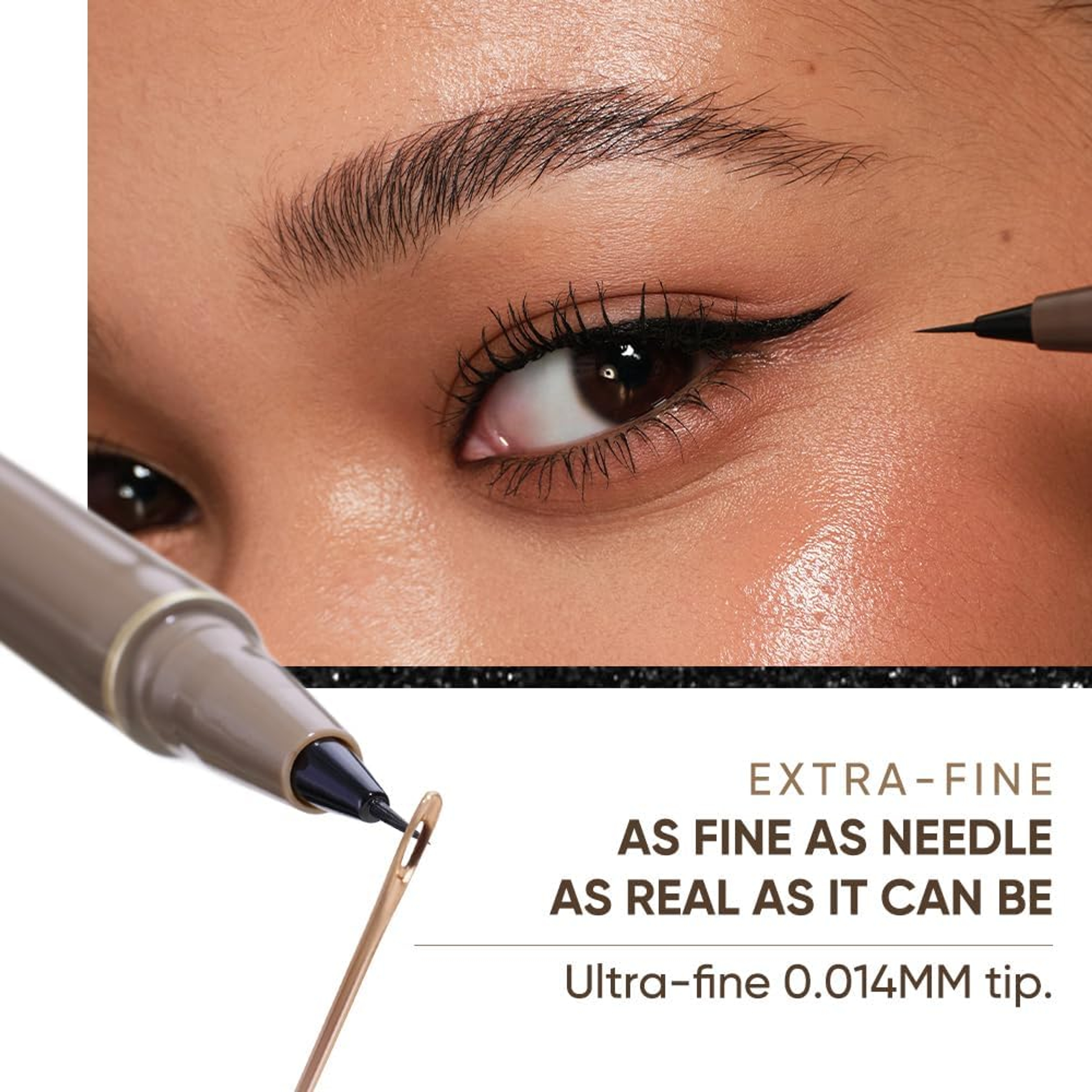 Judydoll Ultra-Fine Liquid Eyeliner, 02 Brown, 1 Count - Precision Tip for Winged Liner, Quick-Drying, Waterproof 4