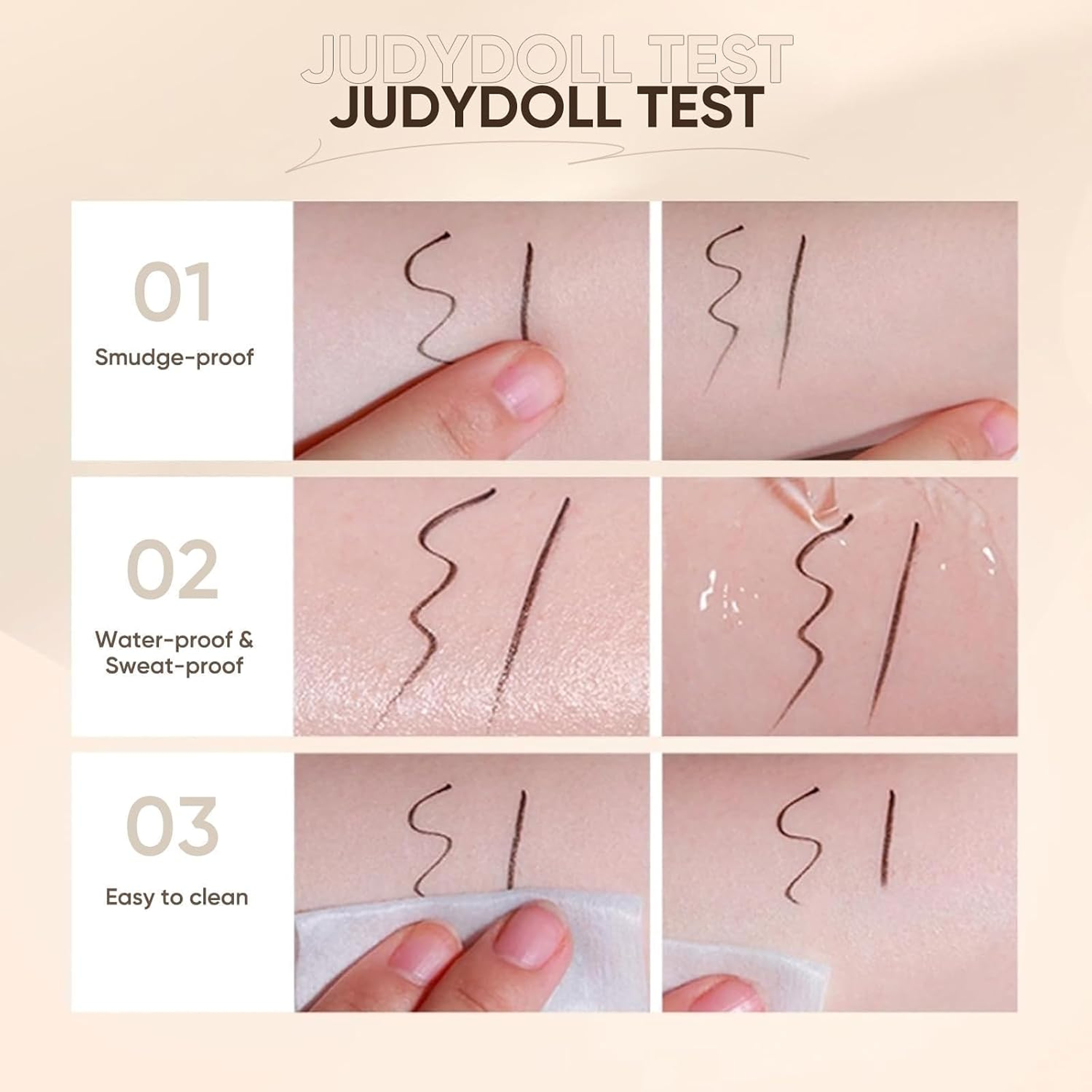 Judydoll Ultra-Fine Liquid Eyeliner, 02 Brown, 1 Count - Precision Tip for Winged Liner, Quick-Drying, Waterproof 9
