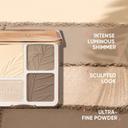 Judydoll Highlighter Contour Palette, 02 Tree Shadow Palette, 1 Count - All-in-One Matte Highlighter Contour Compact 4