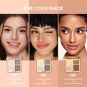 Judydoll Highlighter Contour Palette, 02 Tree Shadow Palette, 1 Count - All-in-One Matte Highlighter Contour Compact 6
