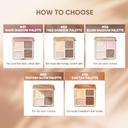 Judydoll Highlighter Contour Palette, 02 Tree Shadow Palette, 1 Count - All-in-One Matte Highlighter Contour Compact 7