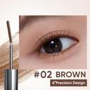Judydoll 3D Curling Iron Mascara, 02 Brown, 0.07 oz - 6° Precision Design Tubing Mascara with Ultra-Fine Metal Wand 2