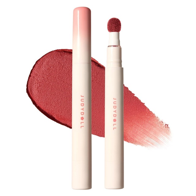 Judydoll Cushion Matte Lock Lip Cream, N104 Rosy Wood, 1 Count - Hydrating Matte Lipstick for a Lip-Blurring Effect