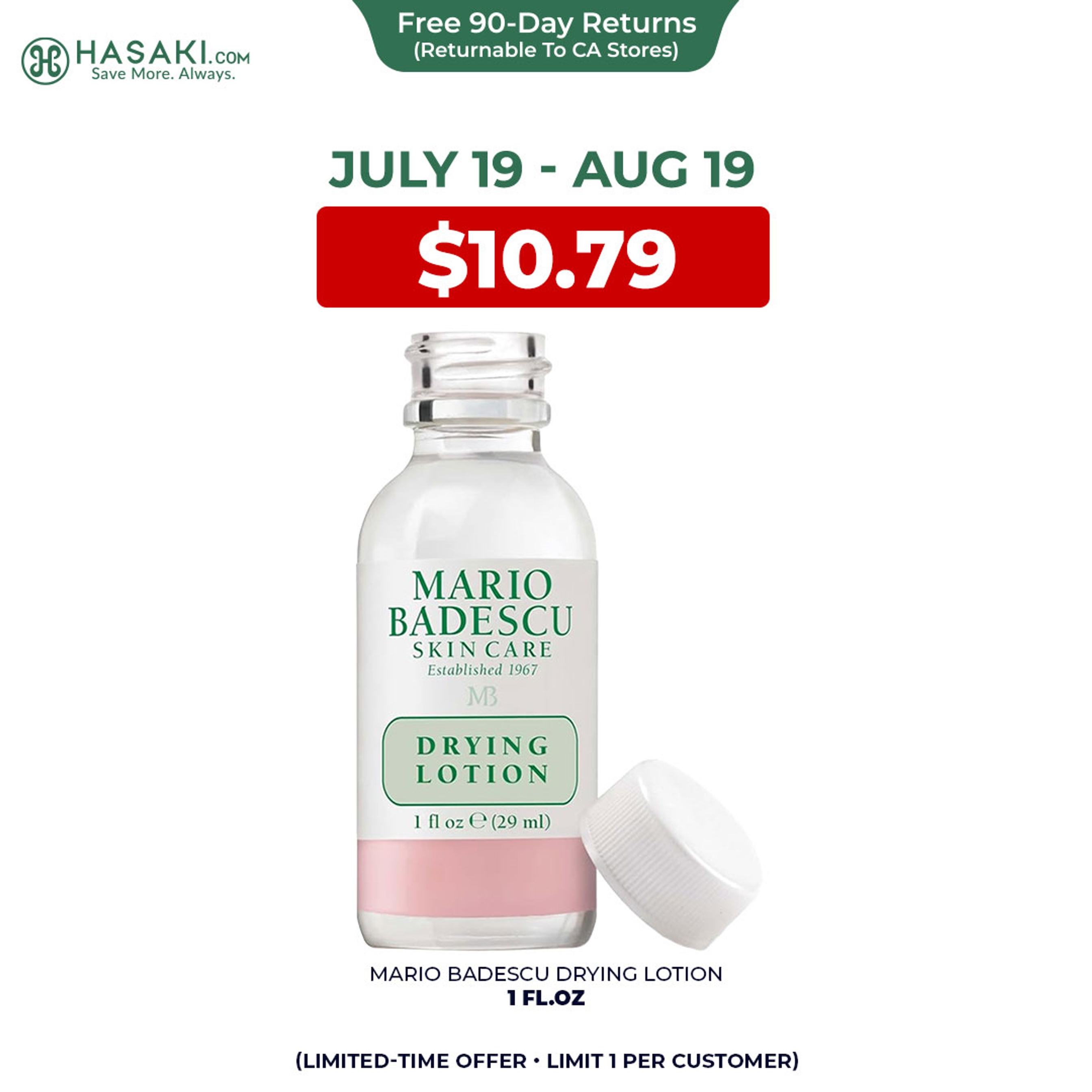 Mario Badescu Drying Lotion 1 fl.oz - Overnight Spot Treatment helps Dry Up Surface Blemishes 1