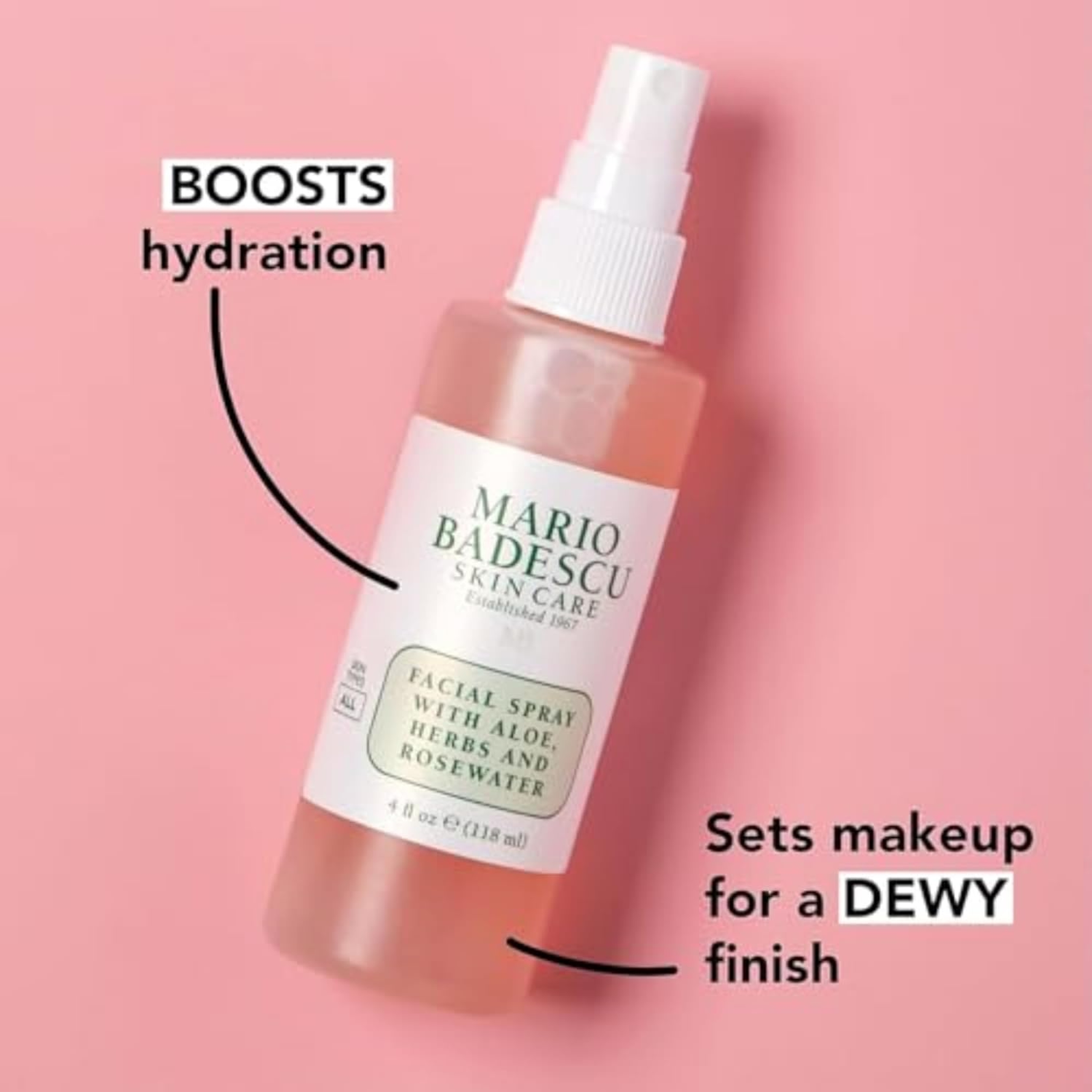 Mario Badescu Facial Spray with Aloe, Herbs and Rosewater 4 fl.oz - Hydrating & Rejuvenating Face Mist for All Skin Types 2