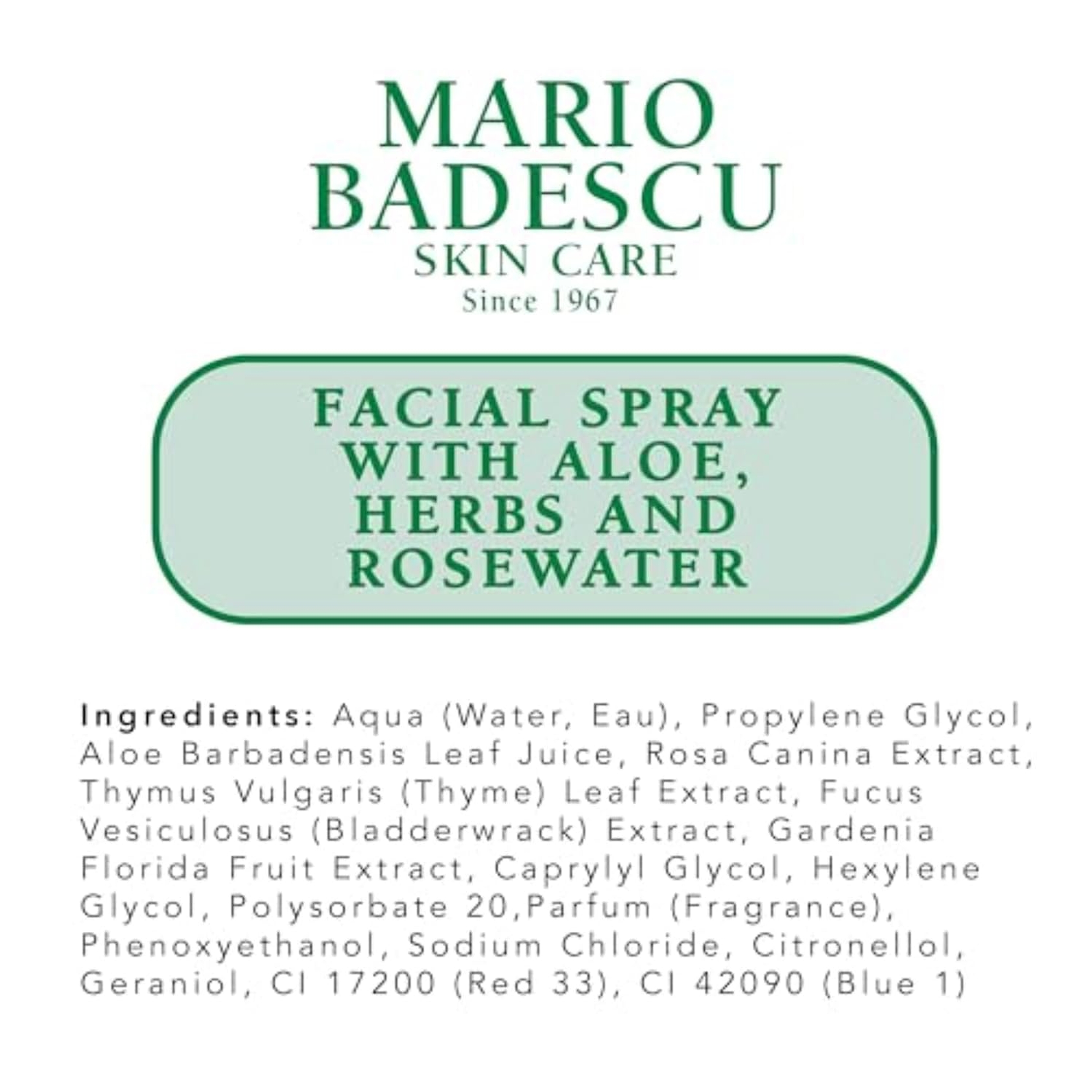 Mario Badescu Facial Spray with Aloe, Herbs and Rosewater 4 fl.oz - Hydrating & Rejuvenating Face Mist for All Skin Types 8
