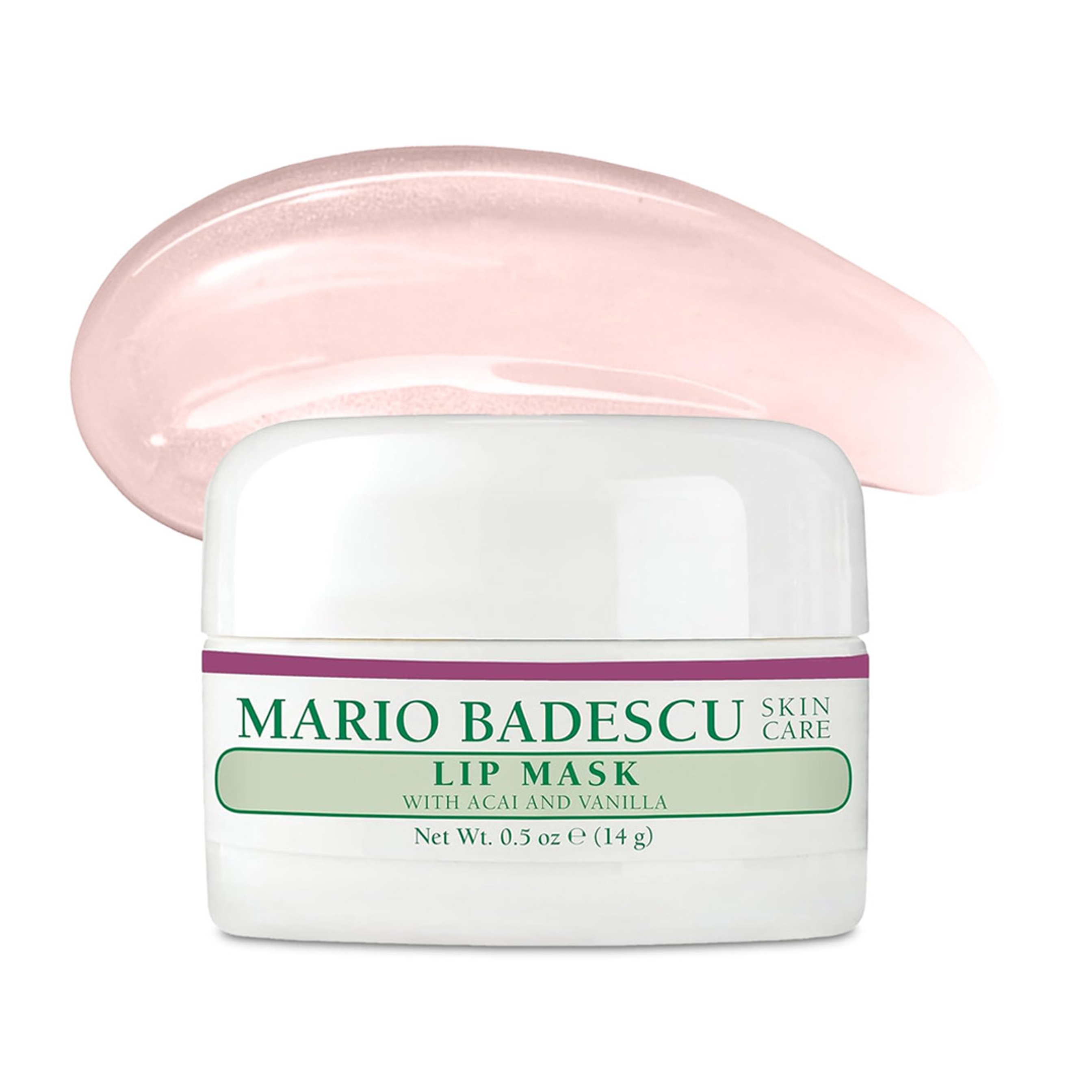 Mario Badescu Lip Mask, Acai & Vanilla, 0.5 oz - Overnight Lip Treatment with Coconut Oil & Hydrating Shea Butter 1