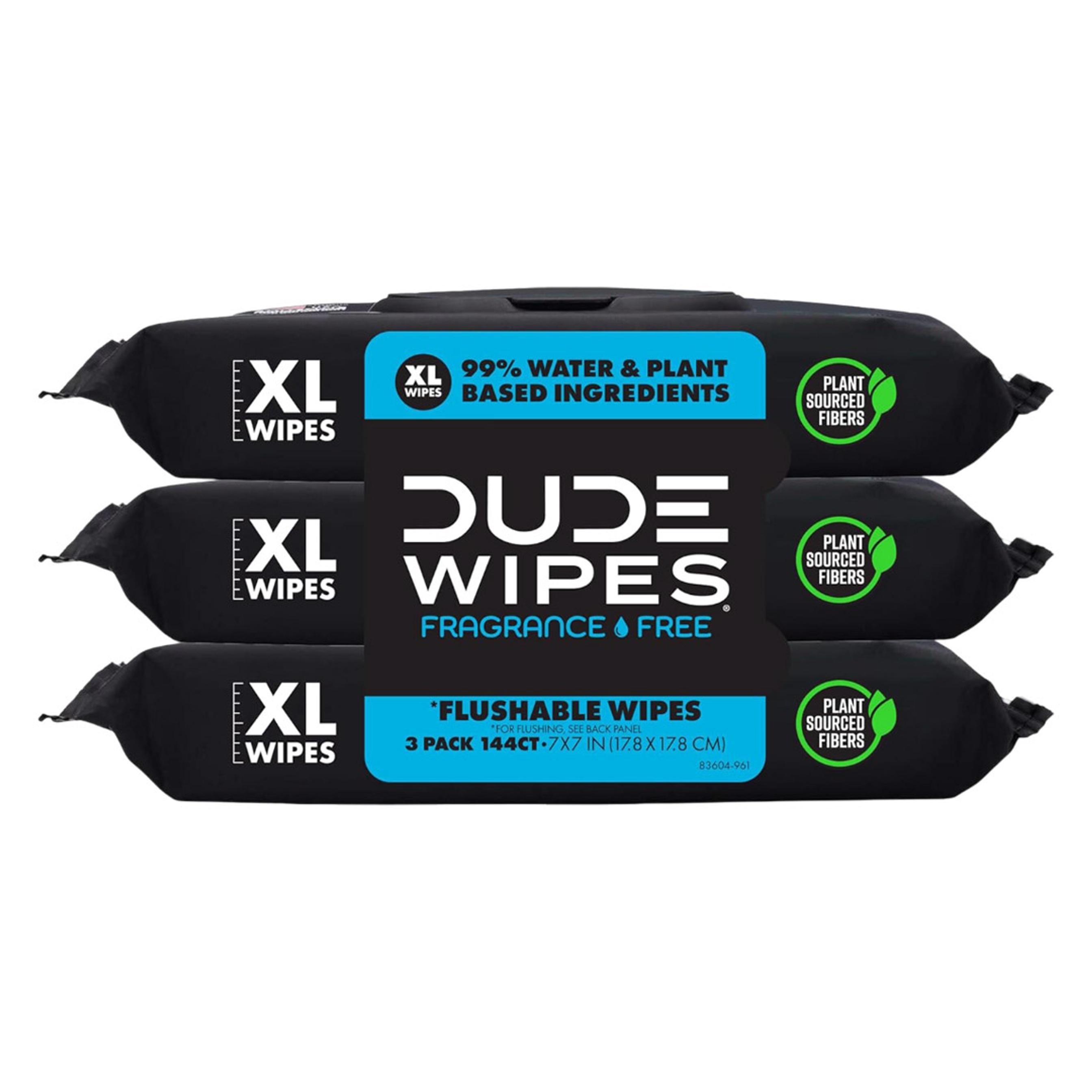 DUDE Wipes Fragrance Free Flushable Wipes 48 Count (Pack of 3) - Extra-Large Adult Wet Wipes for Sensitive Skin 2