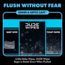 DUDE Wipes Fragrance Free Flushable Wipes 48 Count (Pack of 3) - Extra-Large Adult Wet Wipes for Sensitive Skin 5